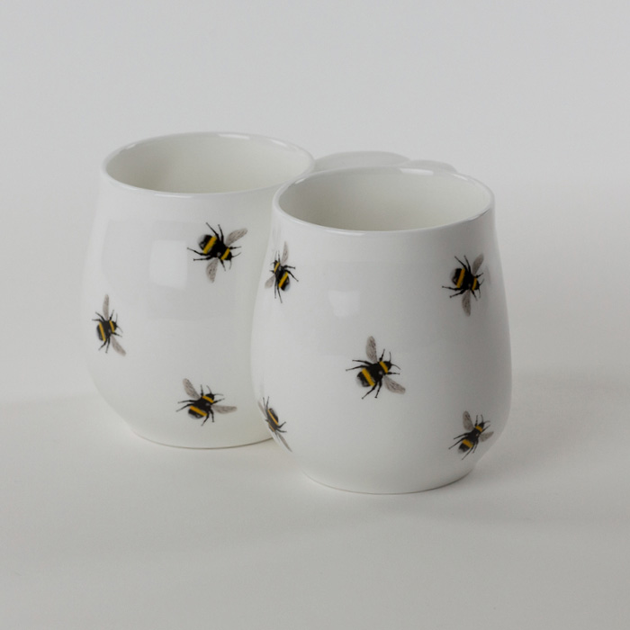 Yellow Bees mug made from fine bone china and mad in Britain.