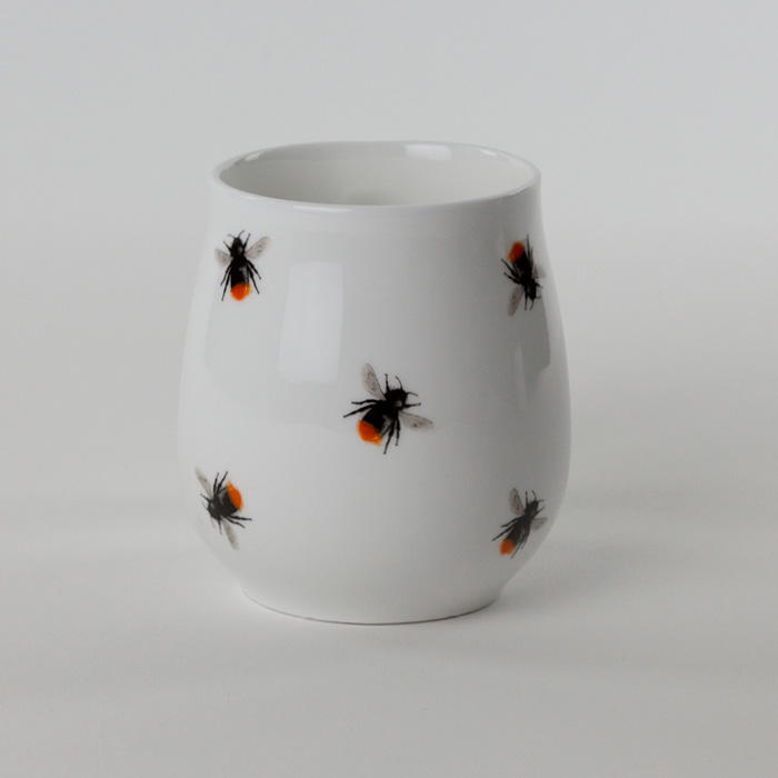 Red Bees mug made from fine bone china and mad in Britain.